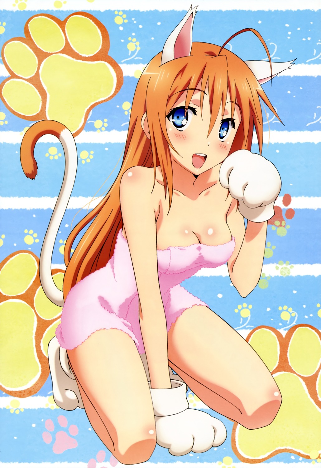 animal_ears, konoe_subaru, mayo_chiki!, nekomimi, satou_motoaki, tail, towel