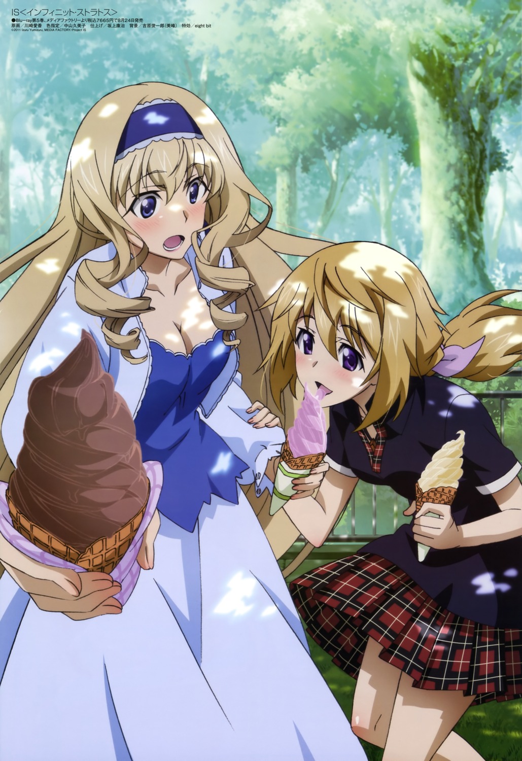 cecilia_alcott, charlotte_dunois, cleavage, dress, infinite_stratos, kawasaki_aika