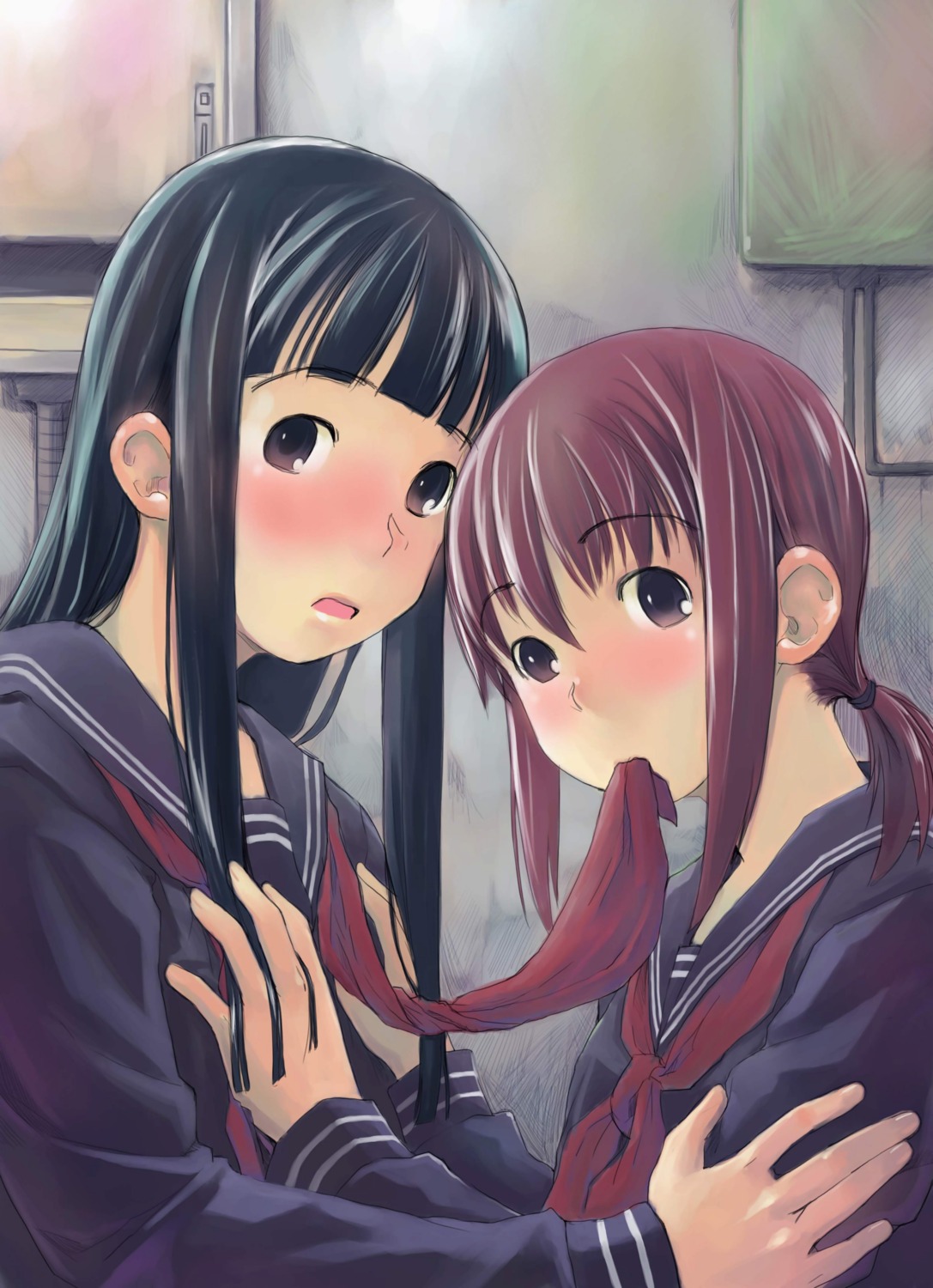 hidari_kagetora, seifuku, yuri