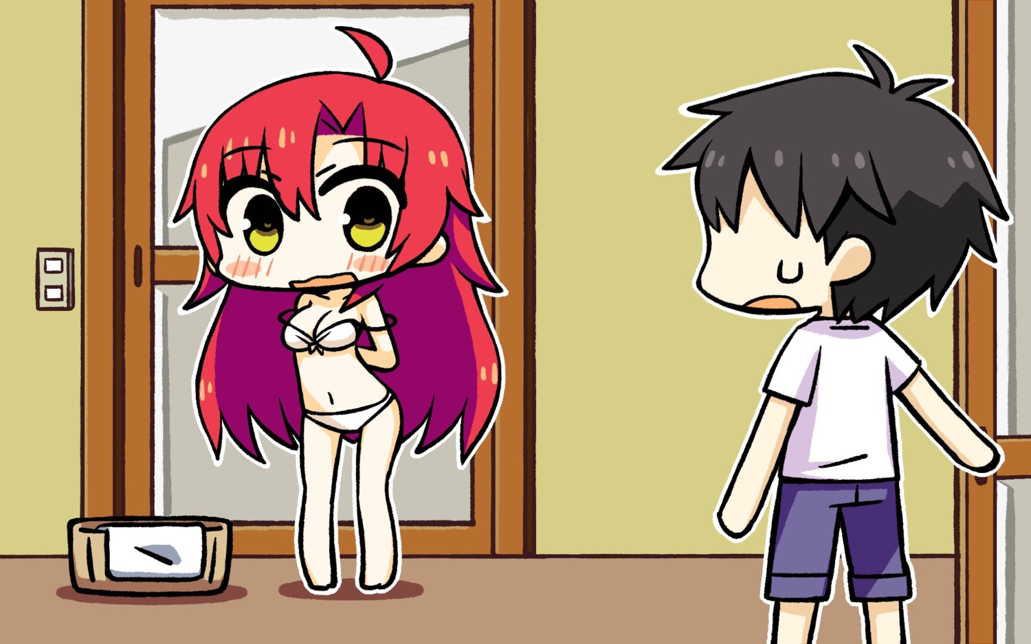 chan×co, chibi, irotoridori_no_sekai, minami_kana_(irotoridori_no_sekai), pantsu