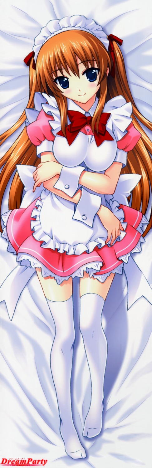 dakimakura, dreamparty, fixme, maid, mutsumi_masato, thighhighs