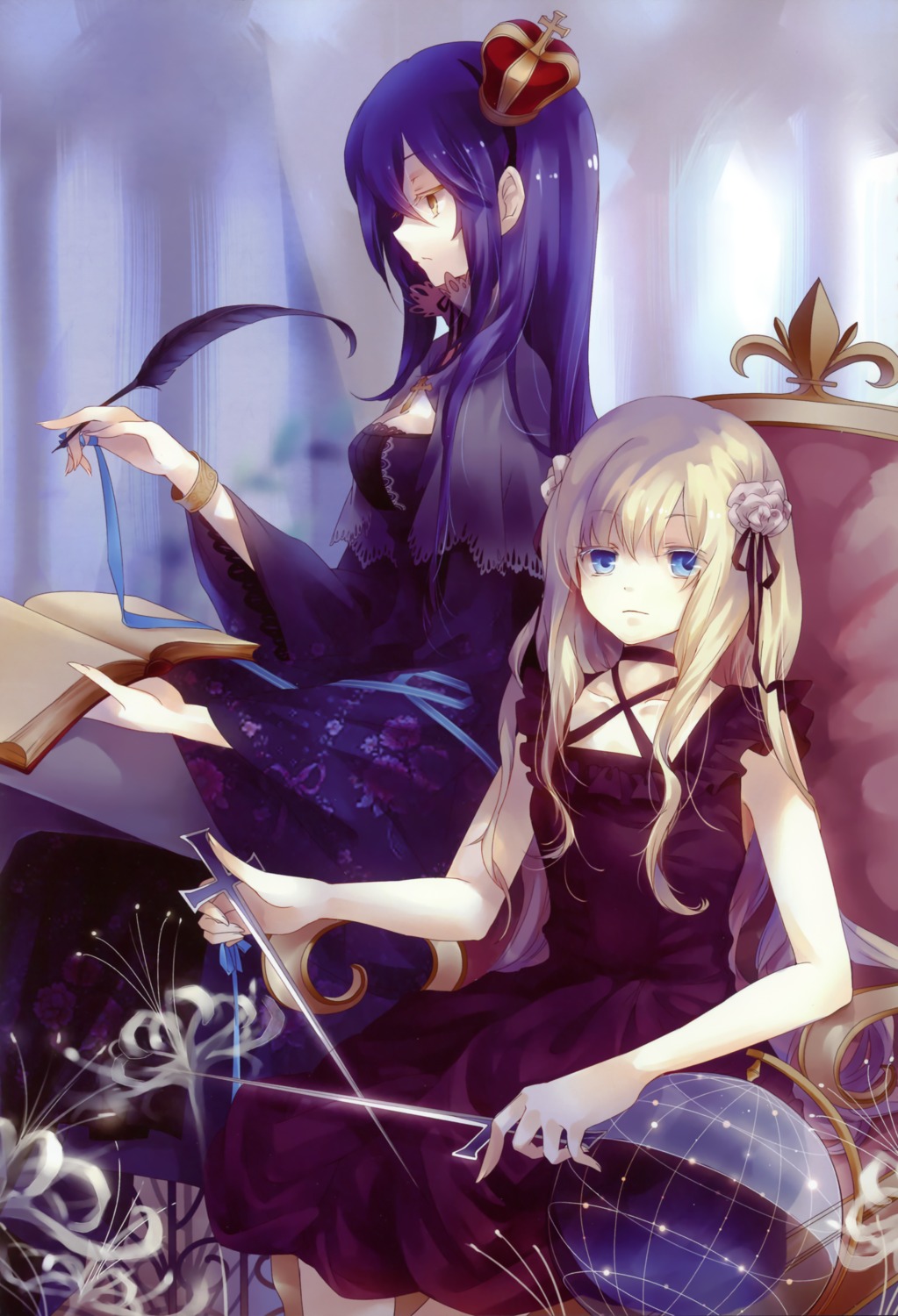 cleavage, dhiea, dhiea_seville, dress, gothic_lolita, lolita_fashion, moe_shoujo_ryouiki, pause