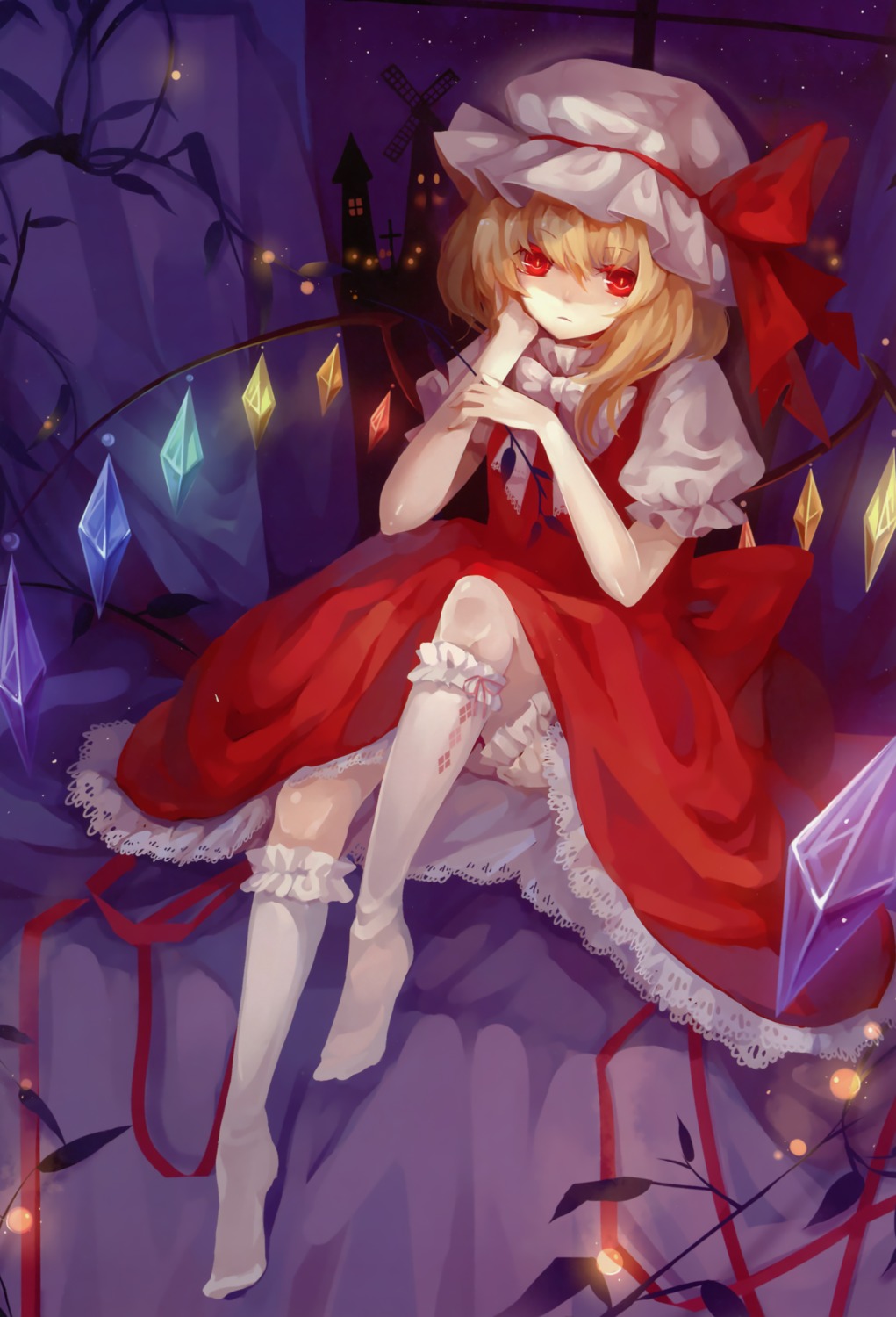bloomers, dhiea, dress, flandre_scarlet, lolita_fashion, moe_shoujo_ryouiki, touhou, wings