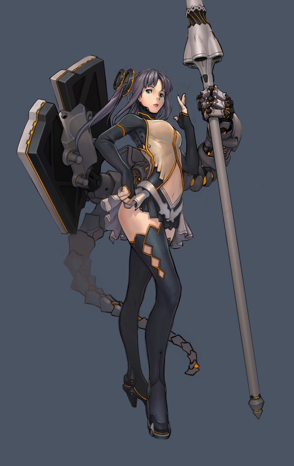 mecha_musume, nfb-zmc, thighhighs
