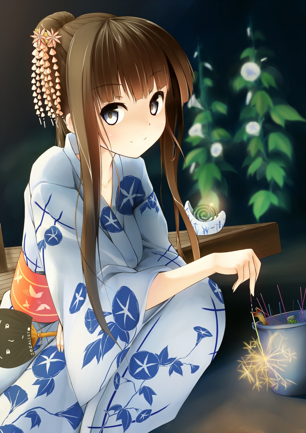 japanese_clothes, kuroneko_shiro, yukata