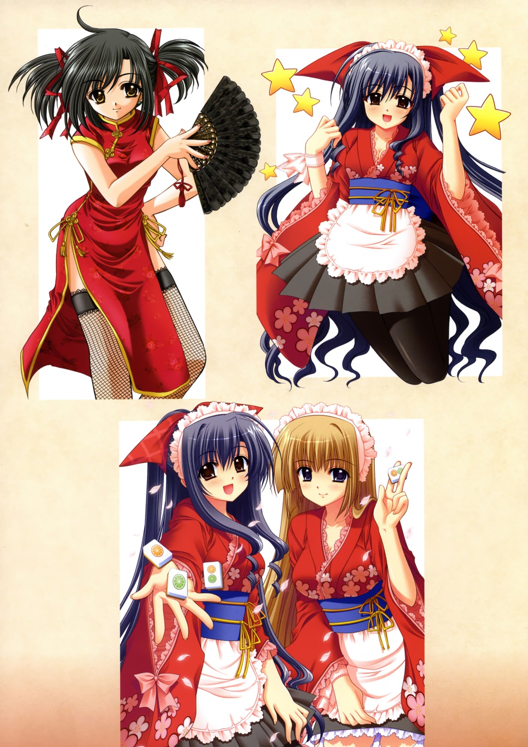 chinadress, fishnets, madeleine, ne_pon_rai_pon, nishimata_aoi, pantyhose, thighhighs, tiramisu