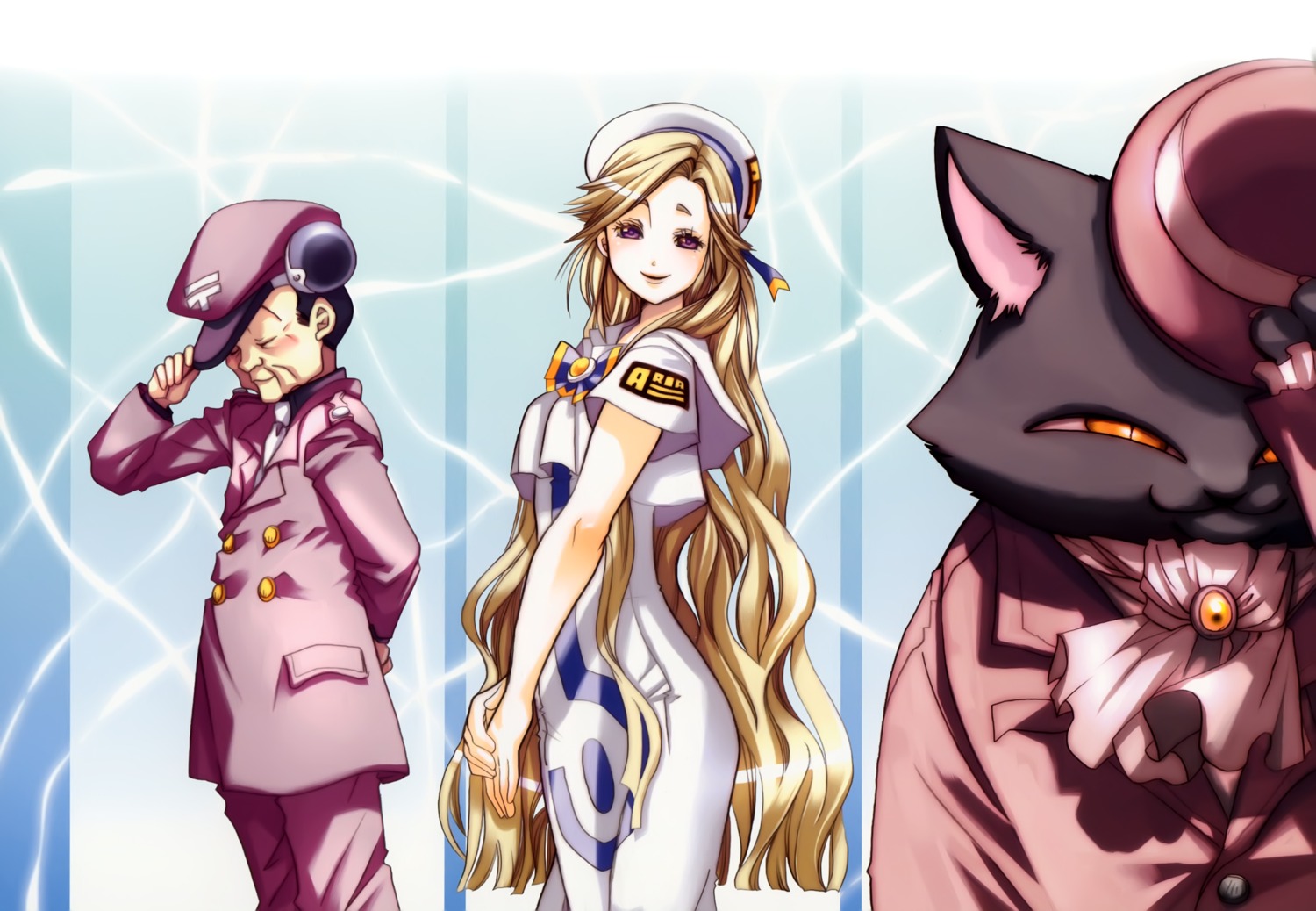 amano_kozue, ametsuchi_akino, anno_namihei, aria, cait_sith, neko, seifuku