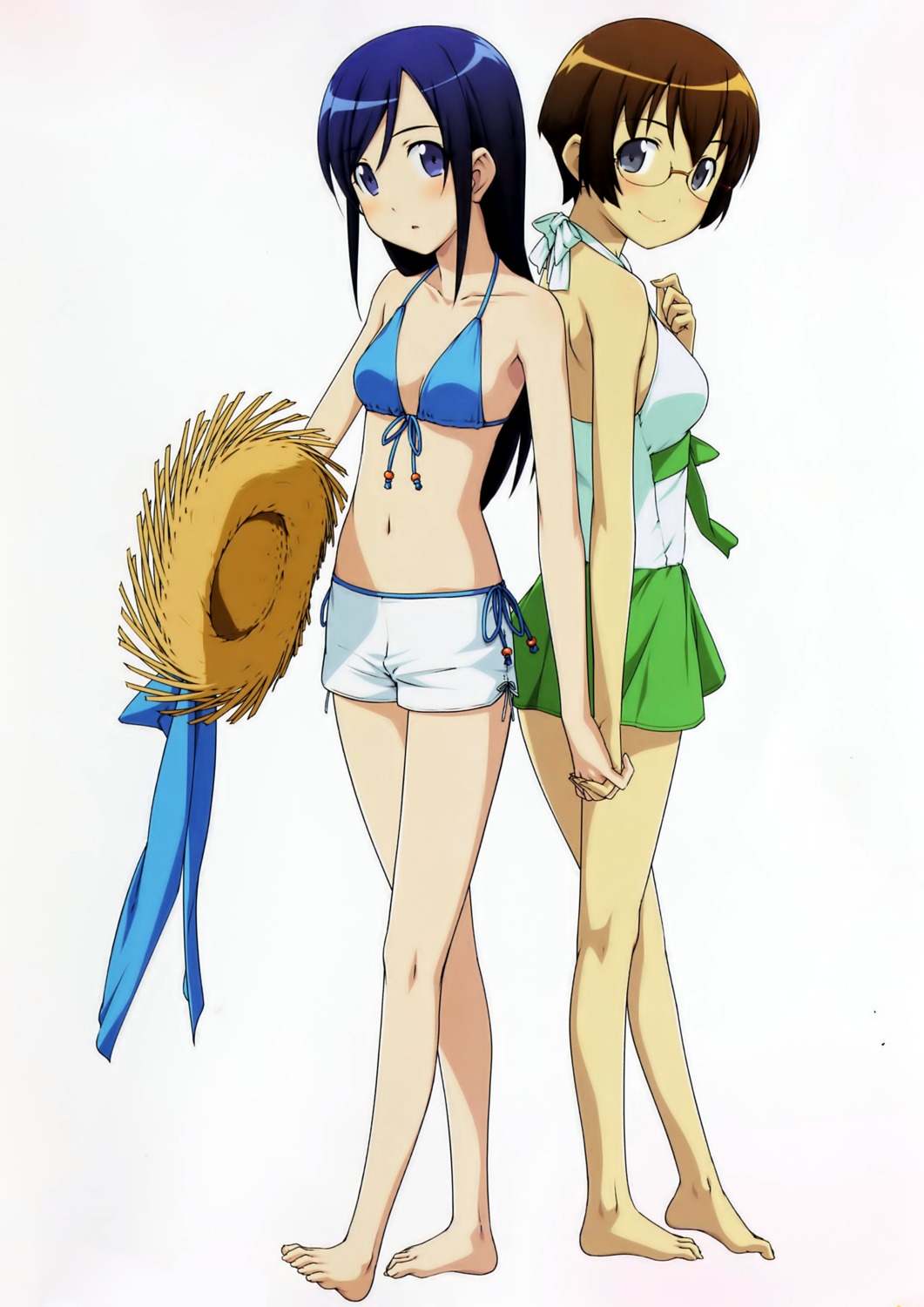 aragaki_ayase, bikini_top, kanzaki_hiro, megane, ore_no_imouto_ga_konnani_kawaii_wake_ga_nai, swimsuits, tamura_manami