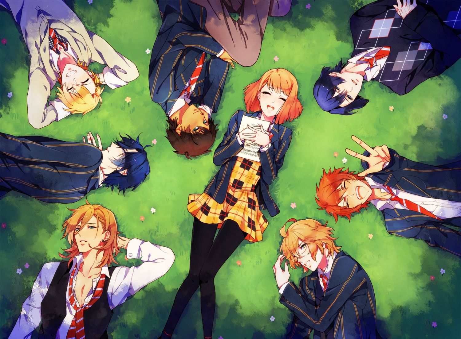 aijima_seshiru, hijirikawa_masato, ichinose_tokiya, ittoki_otoya, jinguuji_ren, konnyaku_yukko, kurusu_shou, megane
