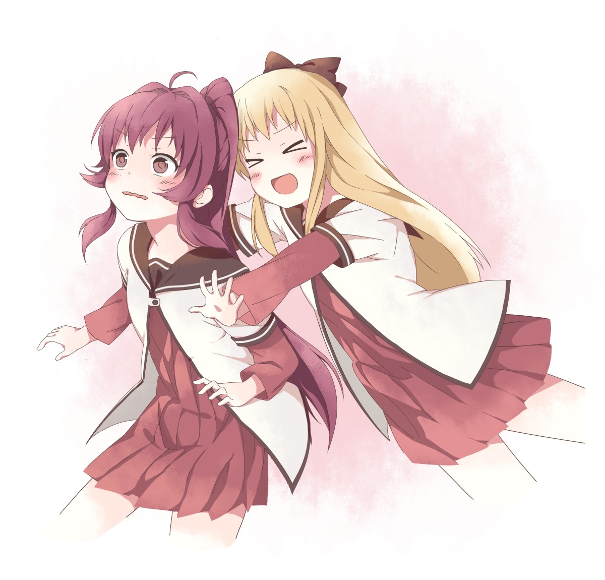 seifuku, sugiura_ayano, t0m0, toshinou_kyouko, yuru_yuri