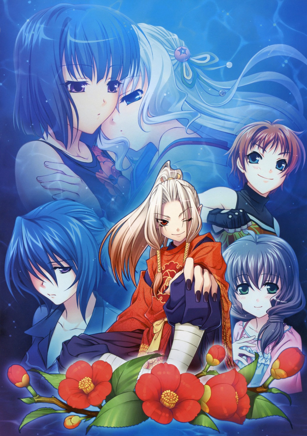 aizawa_yasumi, aoi_shiro, hal, kaya_(aoi_shiro), kohaku_(aoi_shiro), kyan_migiwa, nami_(aoi_shiro), osanai_shouko