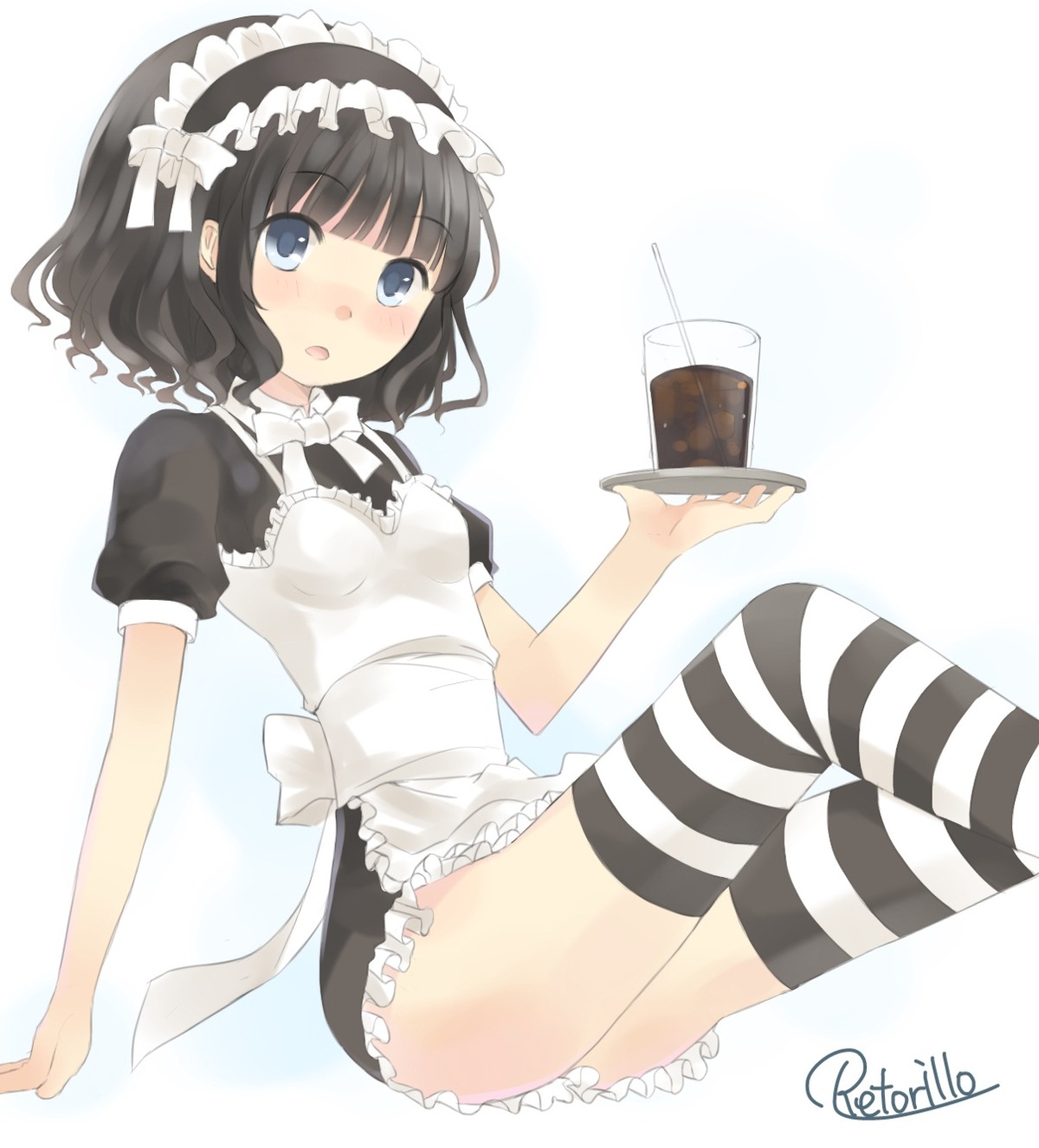 maid, retoriro, saine_(retoriro), thighhighs