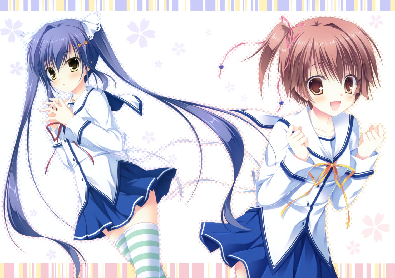 allegro_mistic, da_capo_(series), da_capo_iii, detexted, fixed, hinomoto_aoi, rukawa_sara, seifuku