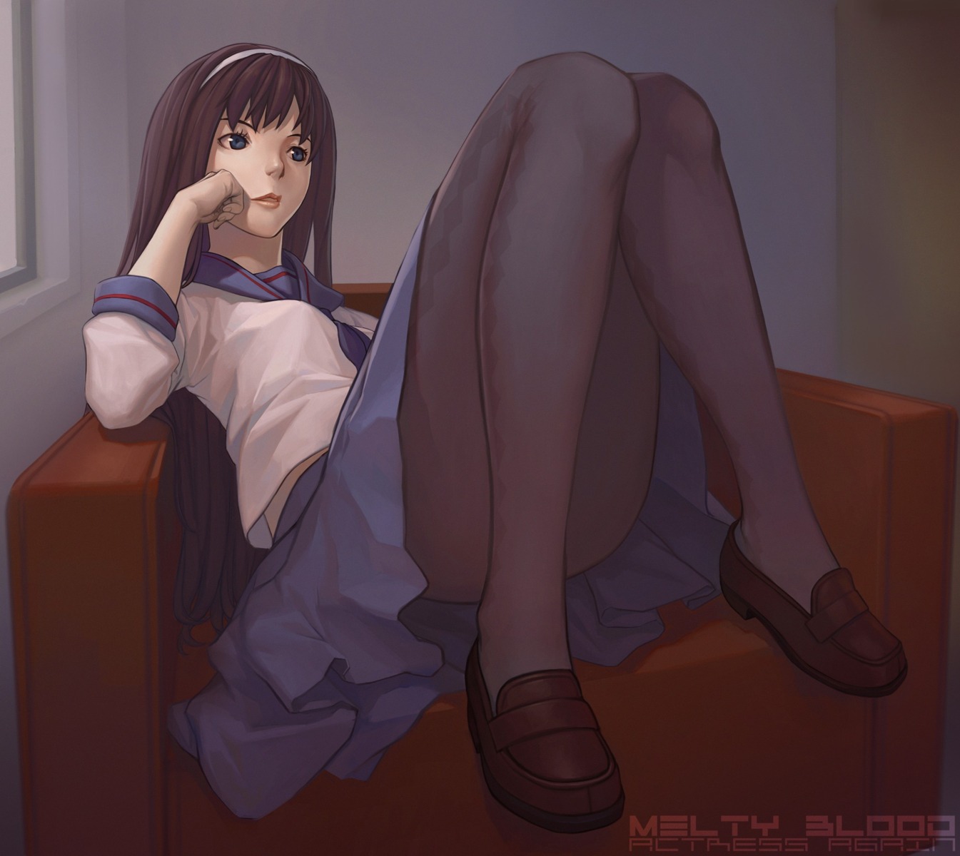 melty_blood, nfb-zmc, pantyhose, seifuku, toono_akiha, tsukihime