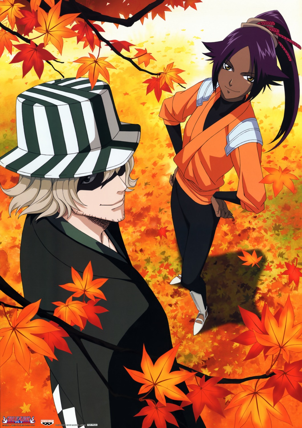 bleach, shihouin_yoruichi, urahara_kisuke