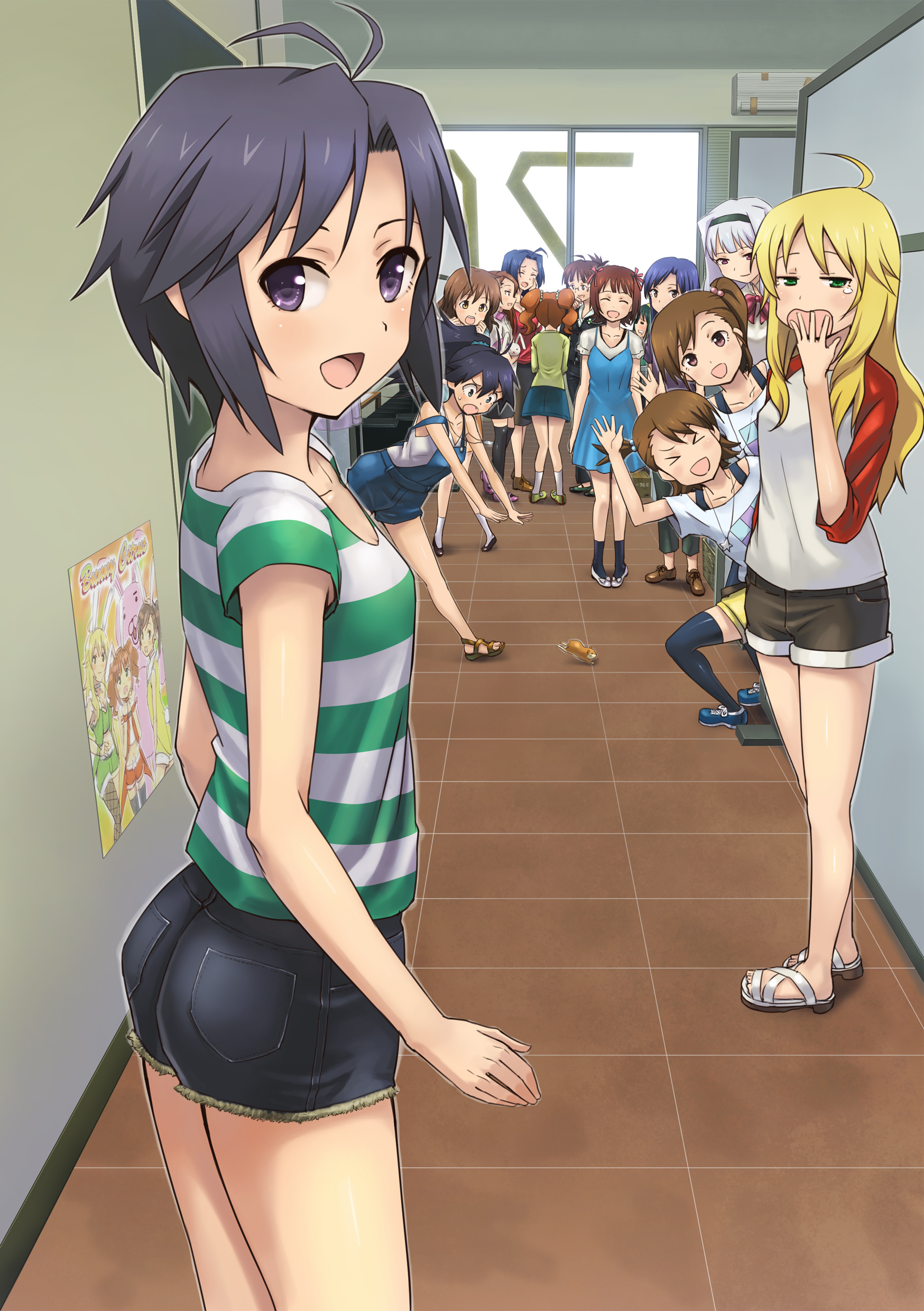 akizuki_ritsuko, amami_haruka, futami_ami, futami_mami, ganaha_hibiki, hagiwara_yukiho, hashi, hoshii_miki, kikuchi_makoto, kisaragi_chihaya, minase_iori, miura_azusa, otonashi_kotori, shijou_takane, takatsuki_yayoi, the_idolm@ster, thighhighs