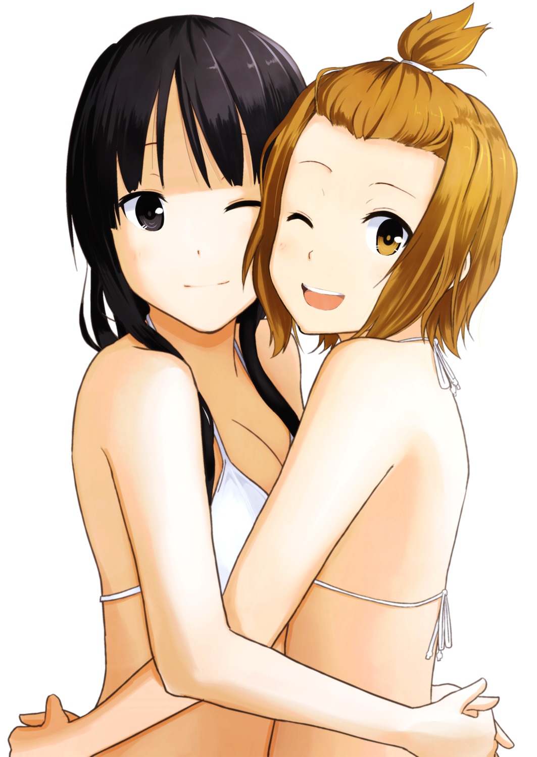 akiyama_mio, bikini, k-on!, swimsuits, tainaka_ritsu, zasshu_tamashii