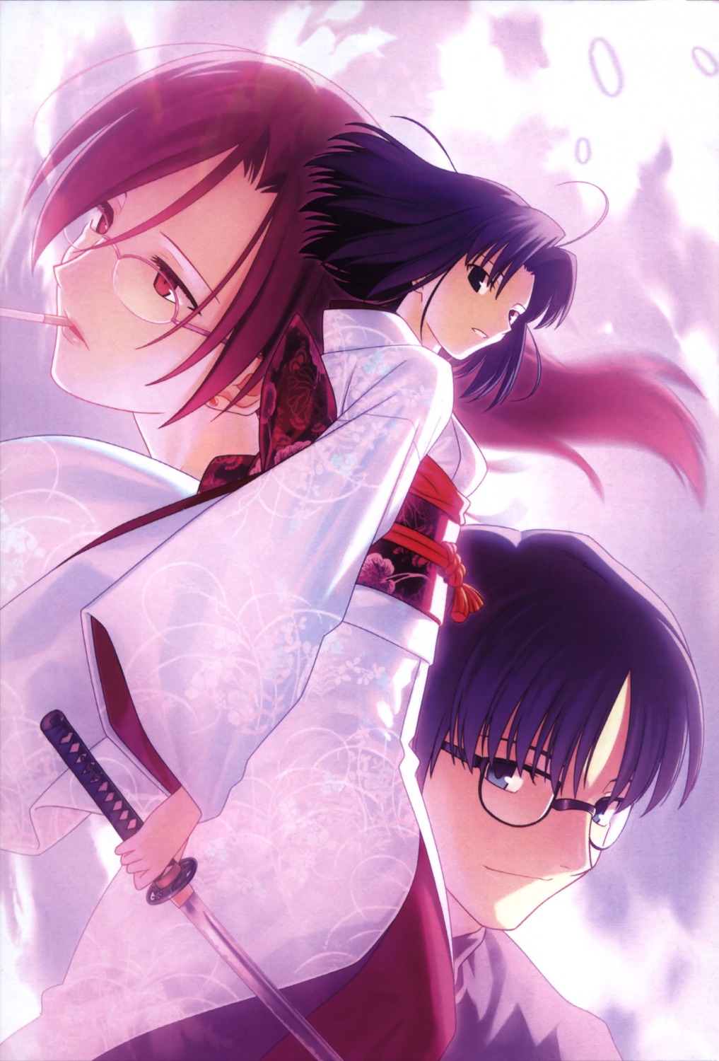 aozaki_touko, kara_no_kyoukai, kimono, kokutou_mikiya, koyama_hirokazu, megane, ryougi_shiki, screening