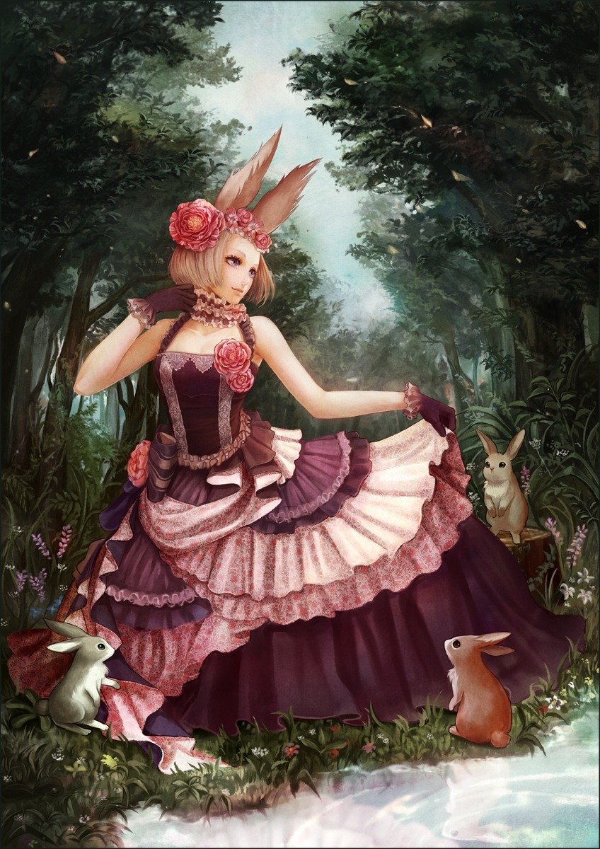animal_ears, dress, suda_ayaka