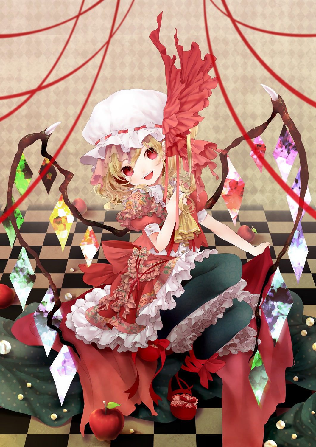 flandre_scarlet, pantyhose, shiomusubi, touhou, wings