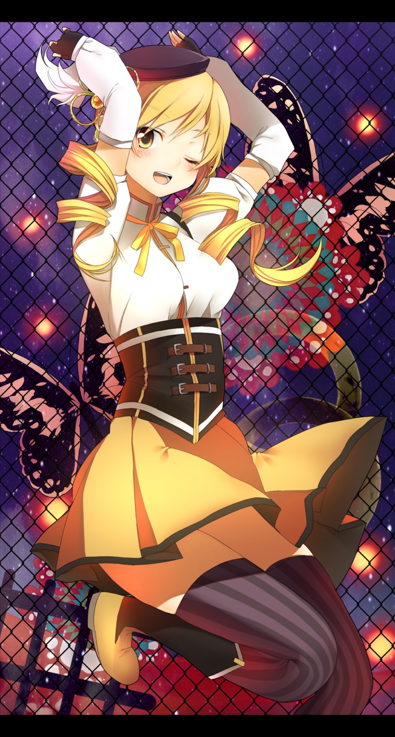 mahou_shoujo_madoka_magica, thighhighs, tomoe_mami, yana