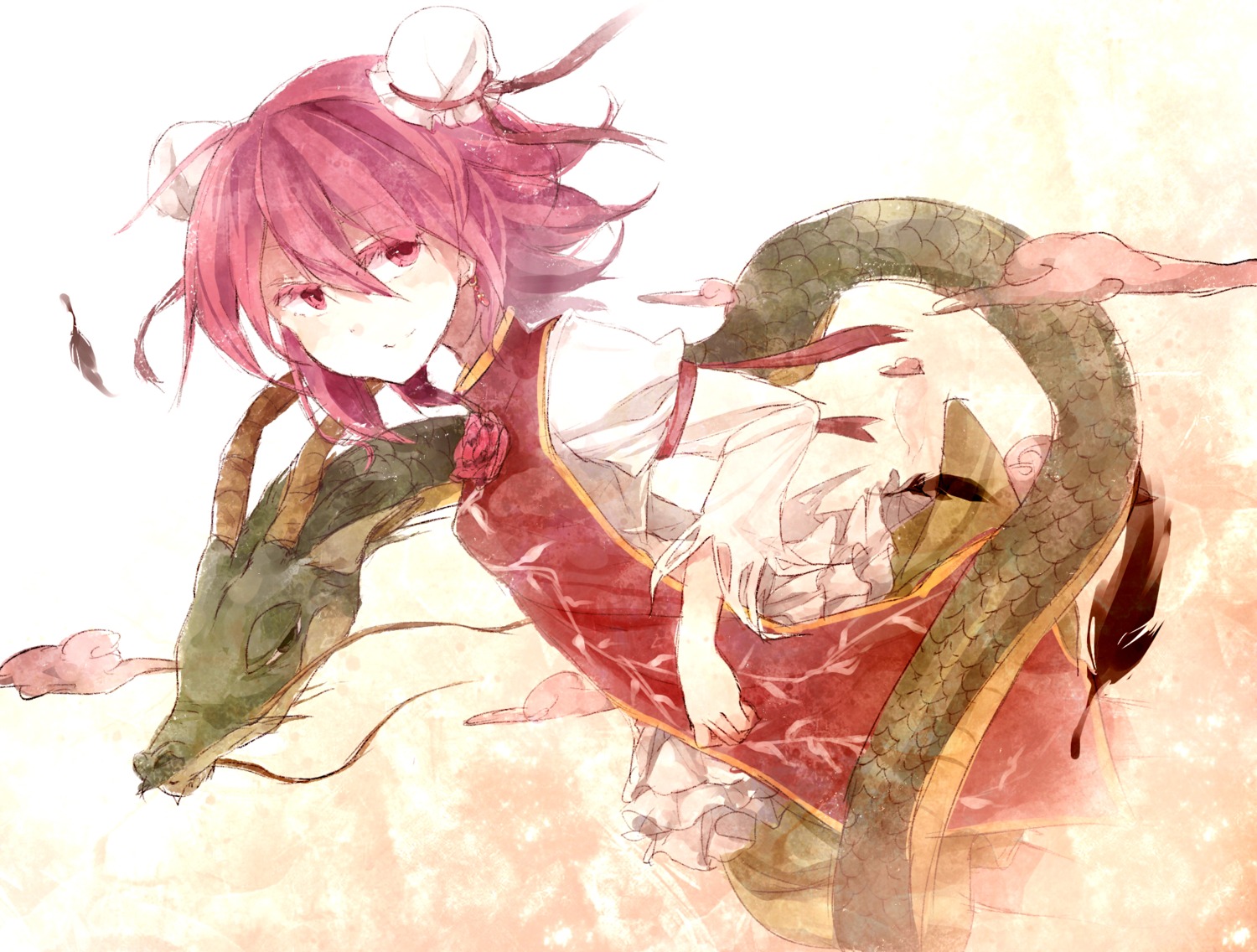 chinadress, hisona, ibaraki_kasen, monster, touhou