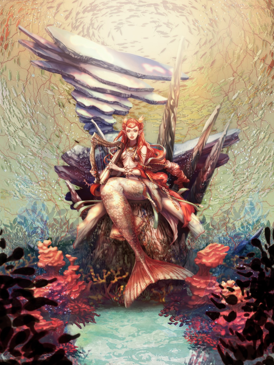 jugo_(artist), mermaid, monster_girl