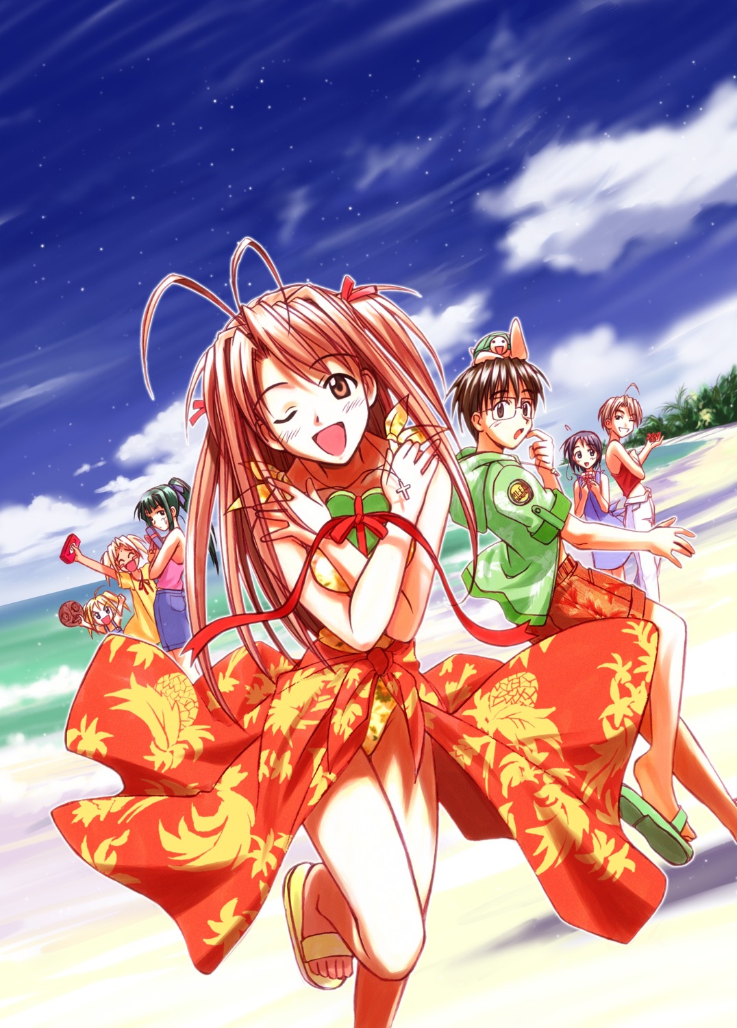 akamatsu_ken, aoyama_motoko, kaolla_su, konno_mitsune, love_hina, maehara_shinobu, megane, narusegawa_naru