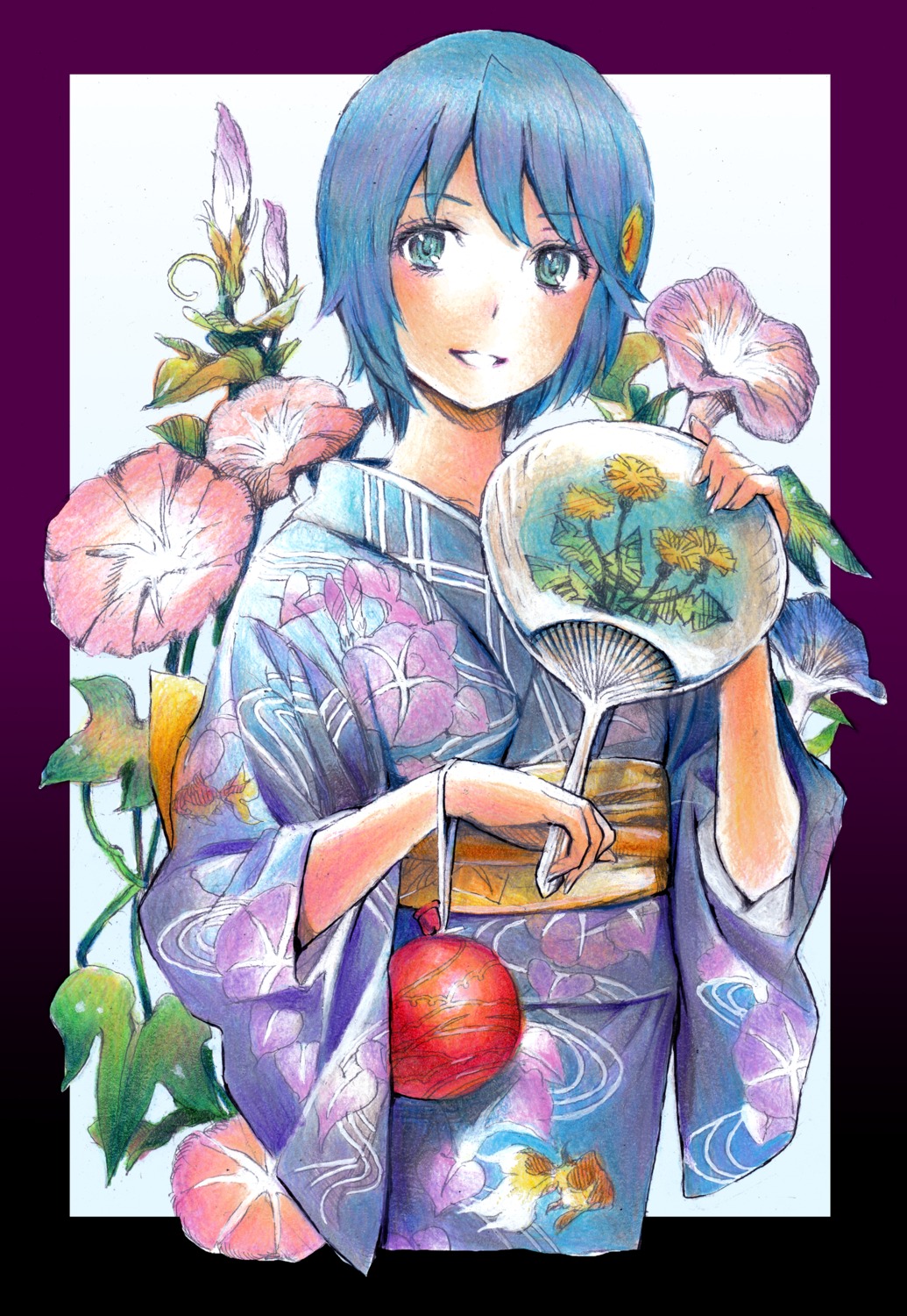 mahou_shoujo_madoka_magica, miki_sayaka, nobita, yukata