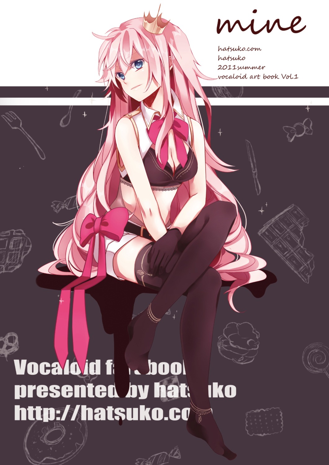 hatsuko, megurine_luka, thighhighs, vocaloid
