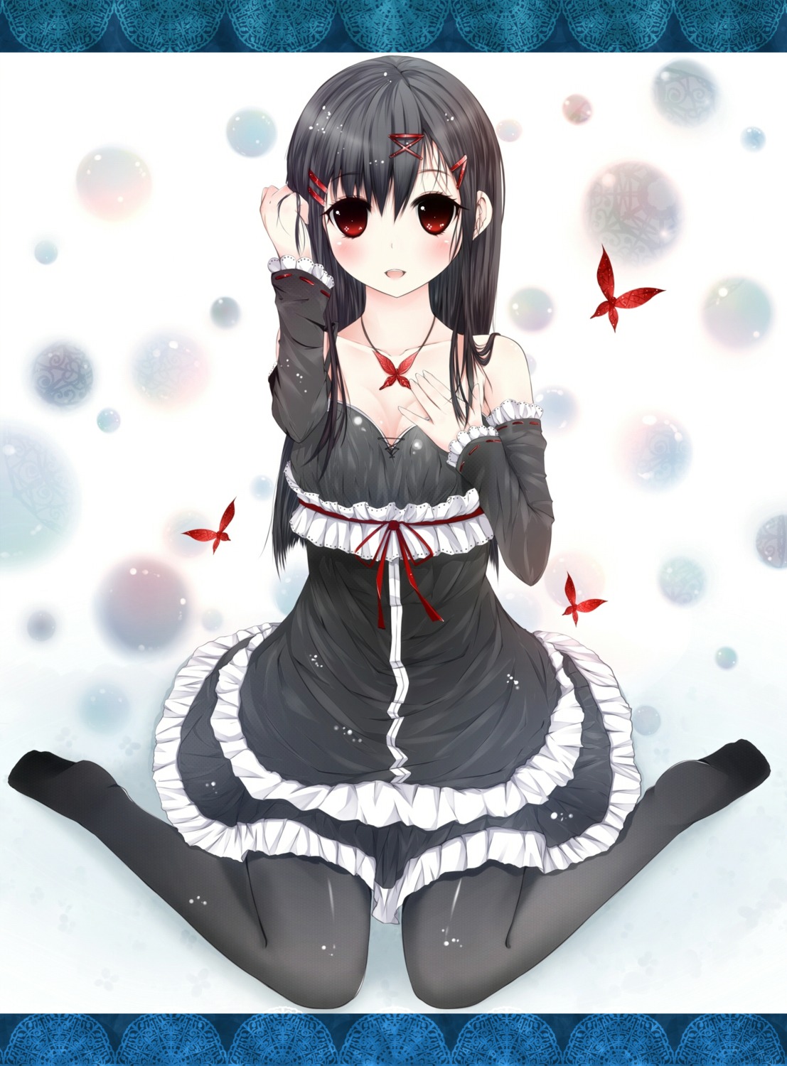 amatsuki_hotaru, gothic_lolita, lolita_fashion, pantyhose