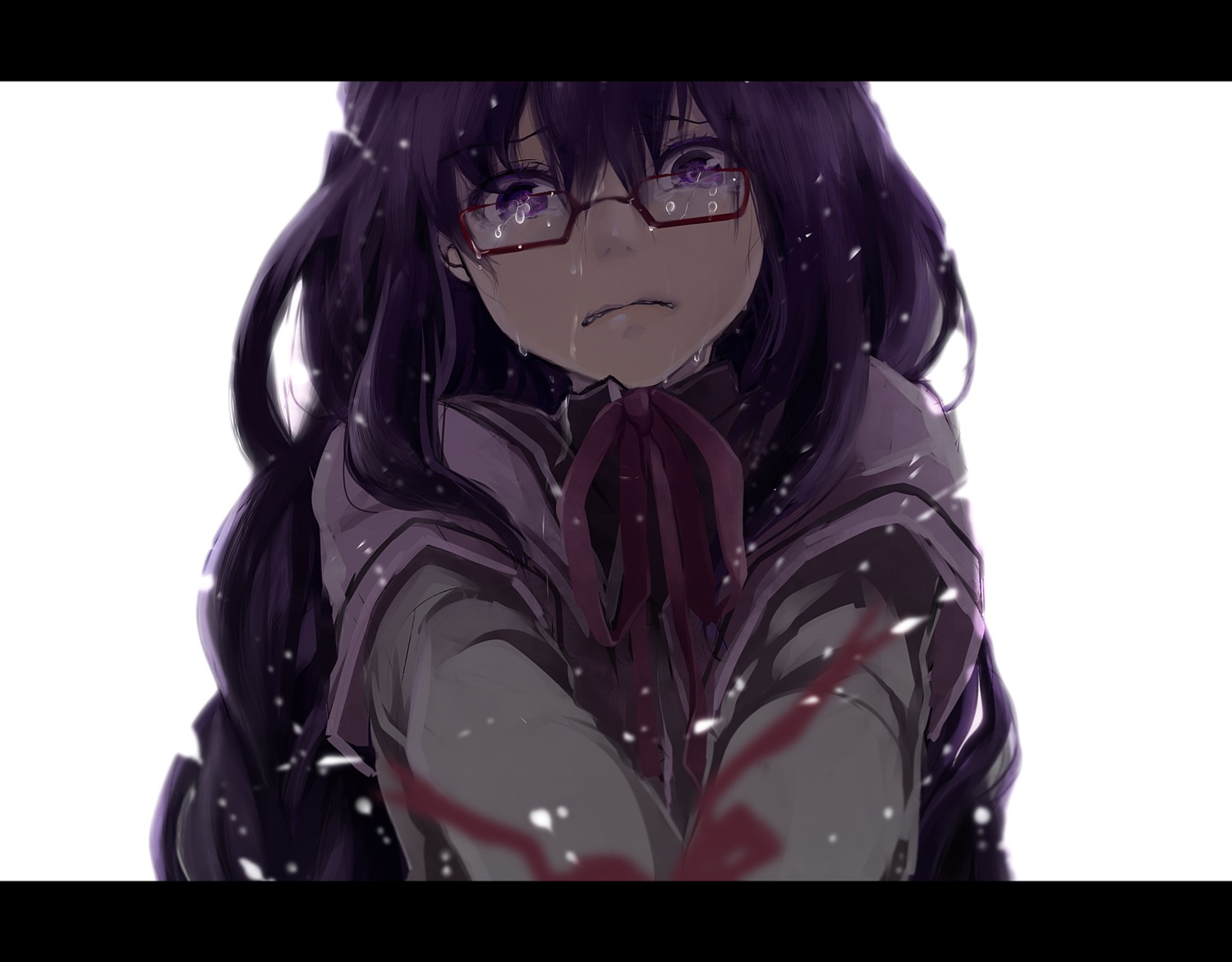 akemi_homura, ikamera, mahou_shoujo_madoka_magica, megane