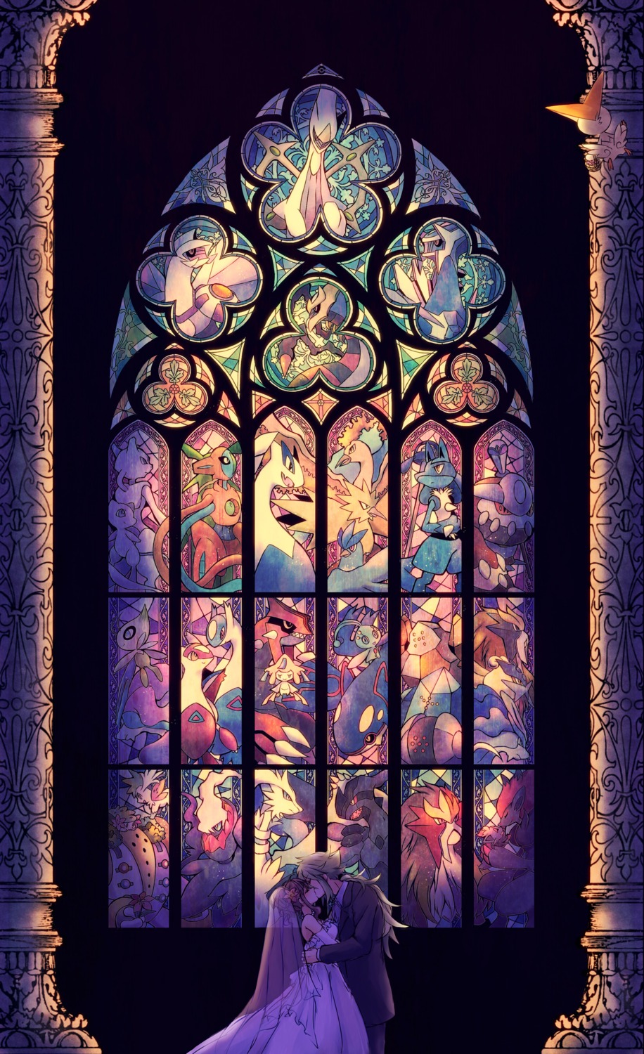 arceus, celebi, deoxys, dialga, dress, giratina, jirachi, latias, latios, lucario, lugia, manaphy, mew_(pokemon), mewtwo, moltres, n_(pokemon), palkia, pokemon, pokemon_b2w2, pokemon_bw, reshiram, suicune, torute, touko_(pokemon), wedding_dress, zapdos