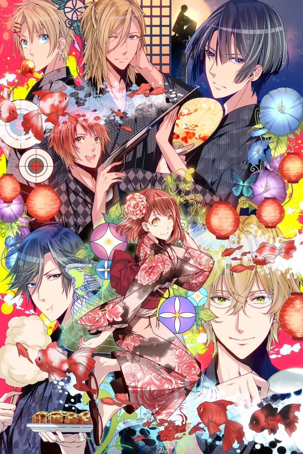 gun, hijirikawa_masato, ichinose_tokiya, ittoki_otoya, jinguuji_ren, kurusu_shou, megane, nanami_haruka_(uta_no_prince_sama)