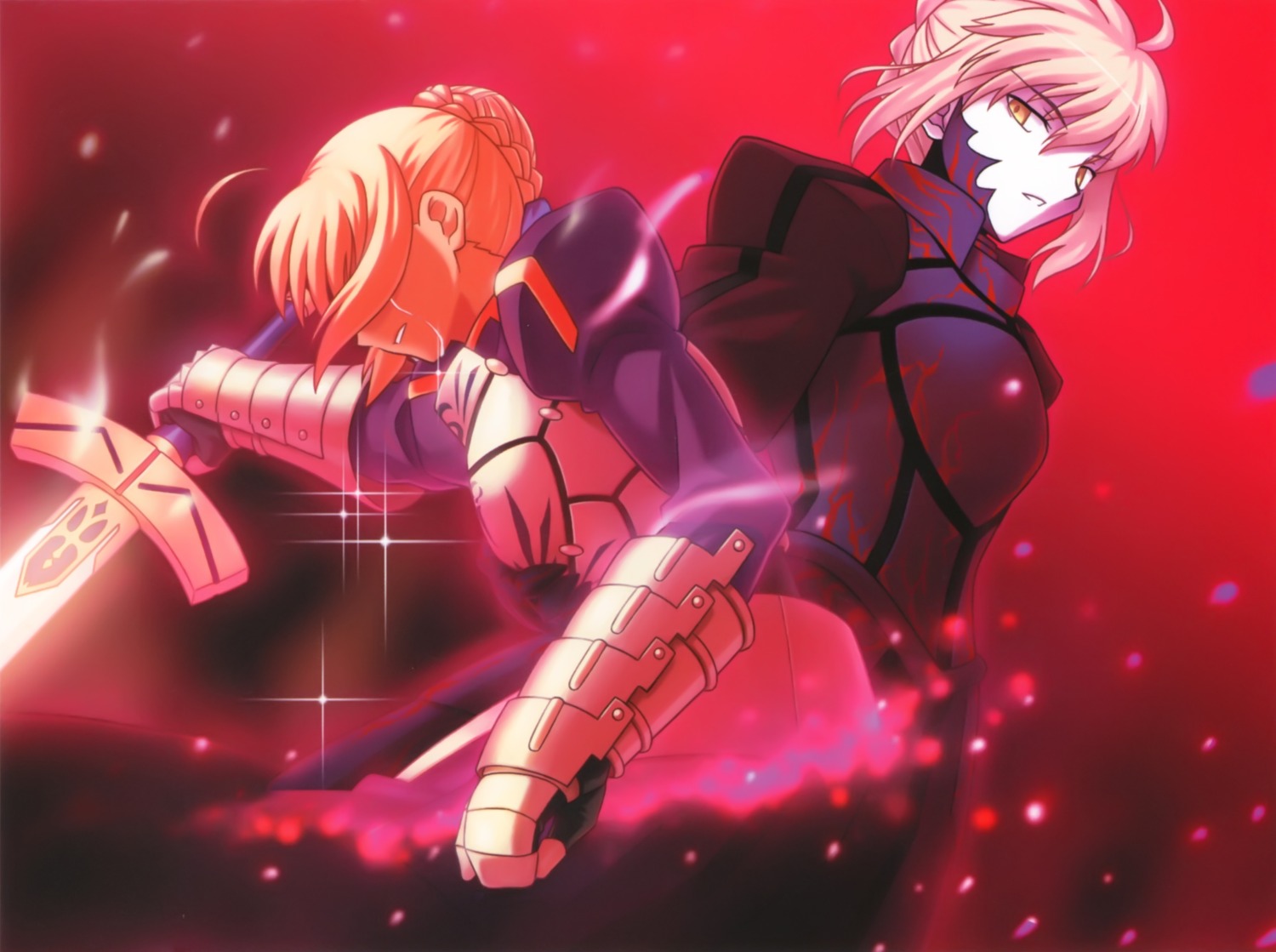 armor, artoria_pendragon_(fate), artoria_pendragon_alter_(fate), fate/stay_night, fate/unlimited_codes, higurashi_ryuuji, sword