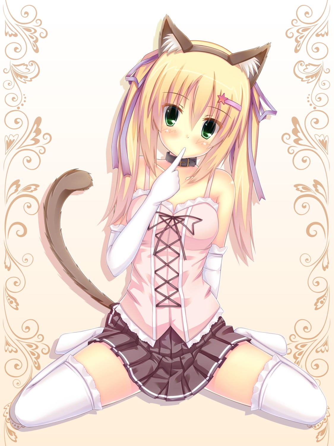 animal_ears, ichiroku, nekomimi, sena_(ichiroku), tail, thighhighs