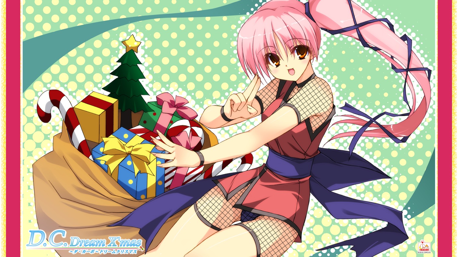 christmas, da_capo, da_capo_(series), da_capo_dream_x'mas, fujibayashi_shinobu, kobayashi_chisato, ninja, wallpaper