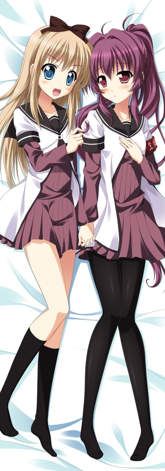 endori, pantyhose, seifuku, sugiura_ayano, toshinou_kyouko, yuru_yuri