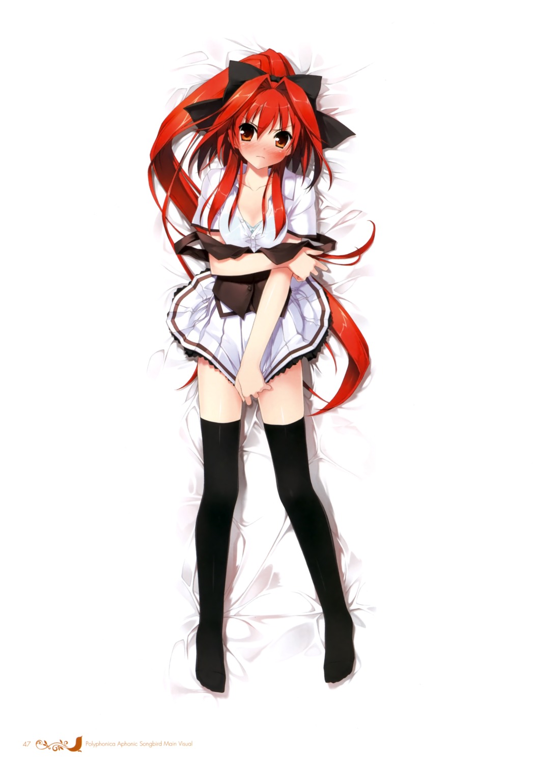 corticarte_apa_lagranges, dakimakura, kantoku, shinkyoku_soukai_polyphonica, shinkyoku_soukai_polyphonica_aphonic_songbird, thighhighs