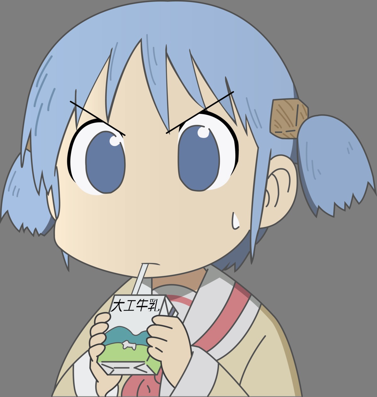 naganohara_mio, nichijou, transparent_png, vector_trace