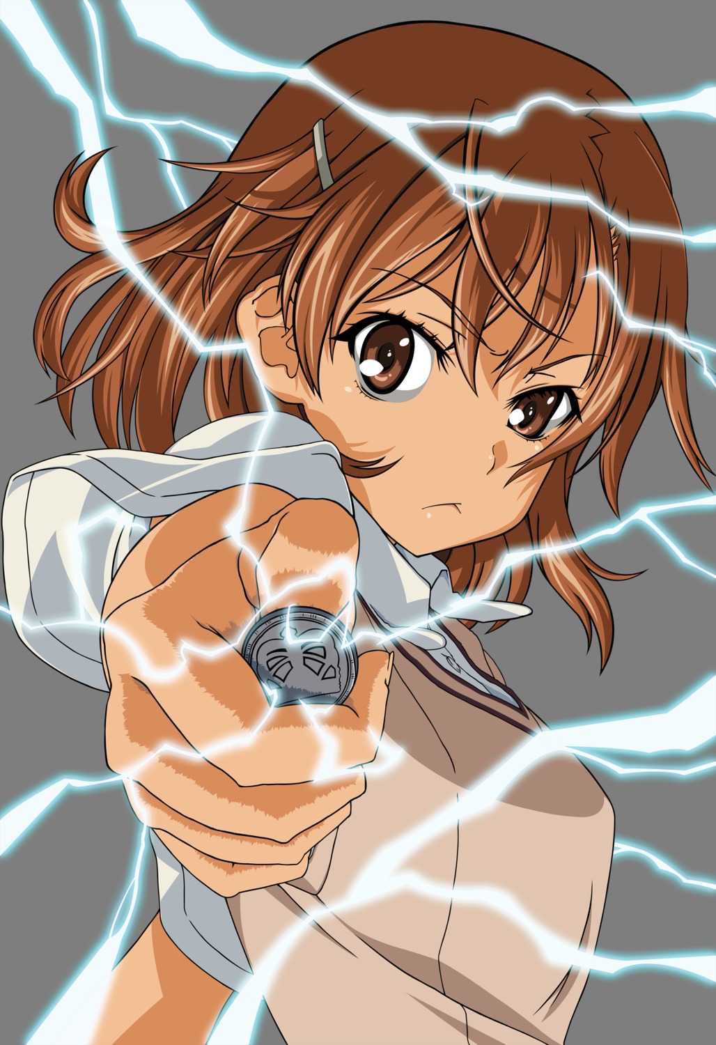 misaka_mikoto, seifuku, toaru_kagaku_no_railgun, toaru_majutsu_no_index, transparent_png, vector_trace, yanagi_shinsuke