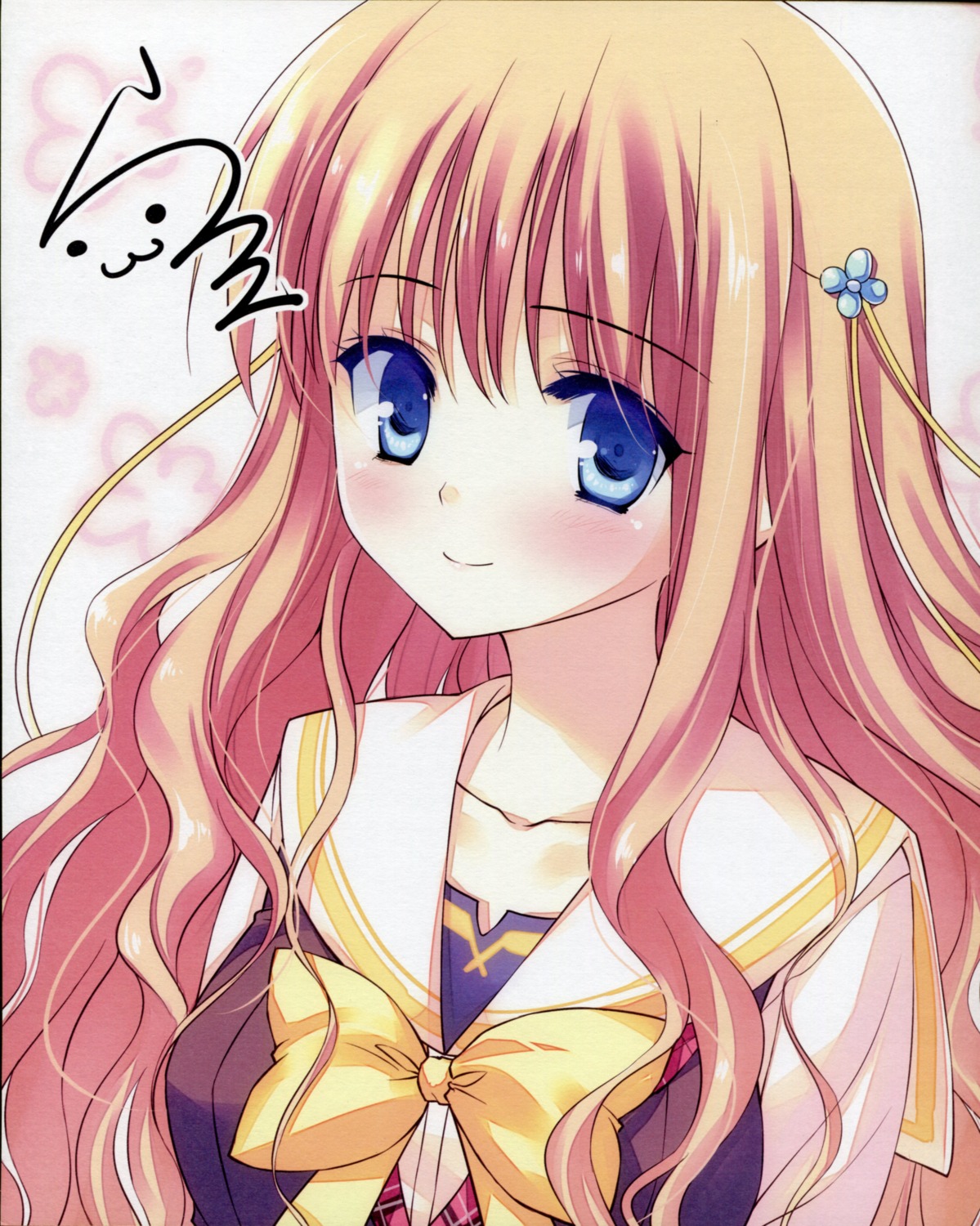 autographed, himeyuri_megumi, hook, rakko_(maka-rakko), seifuku, sugirly_wish