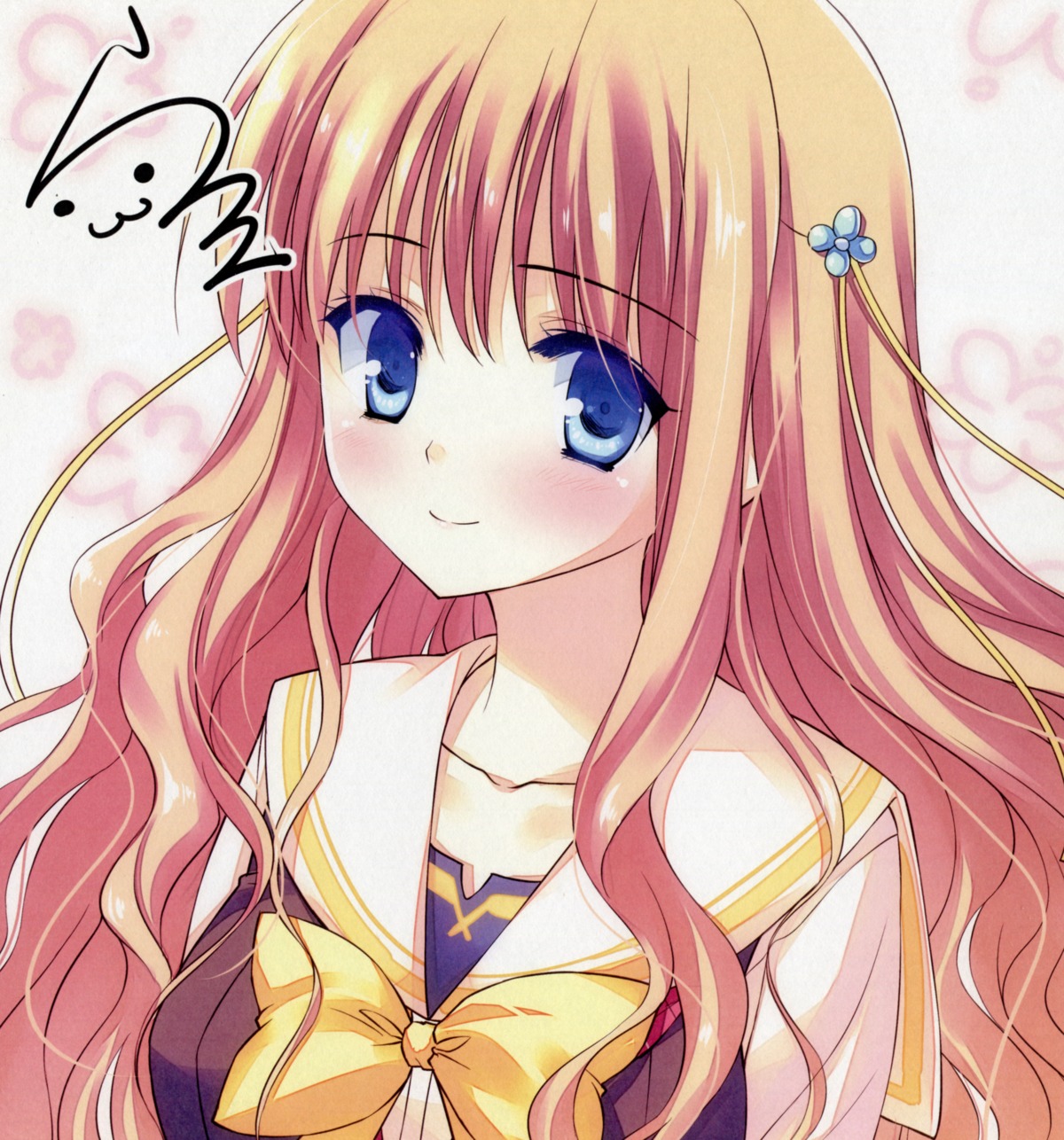 autographed, himeyuri_megumi, hook, rakko_(maka-rakko), seifuku, sugirly_wish