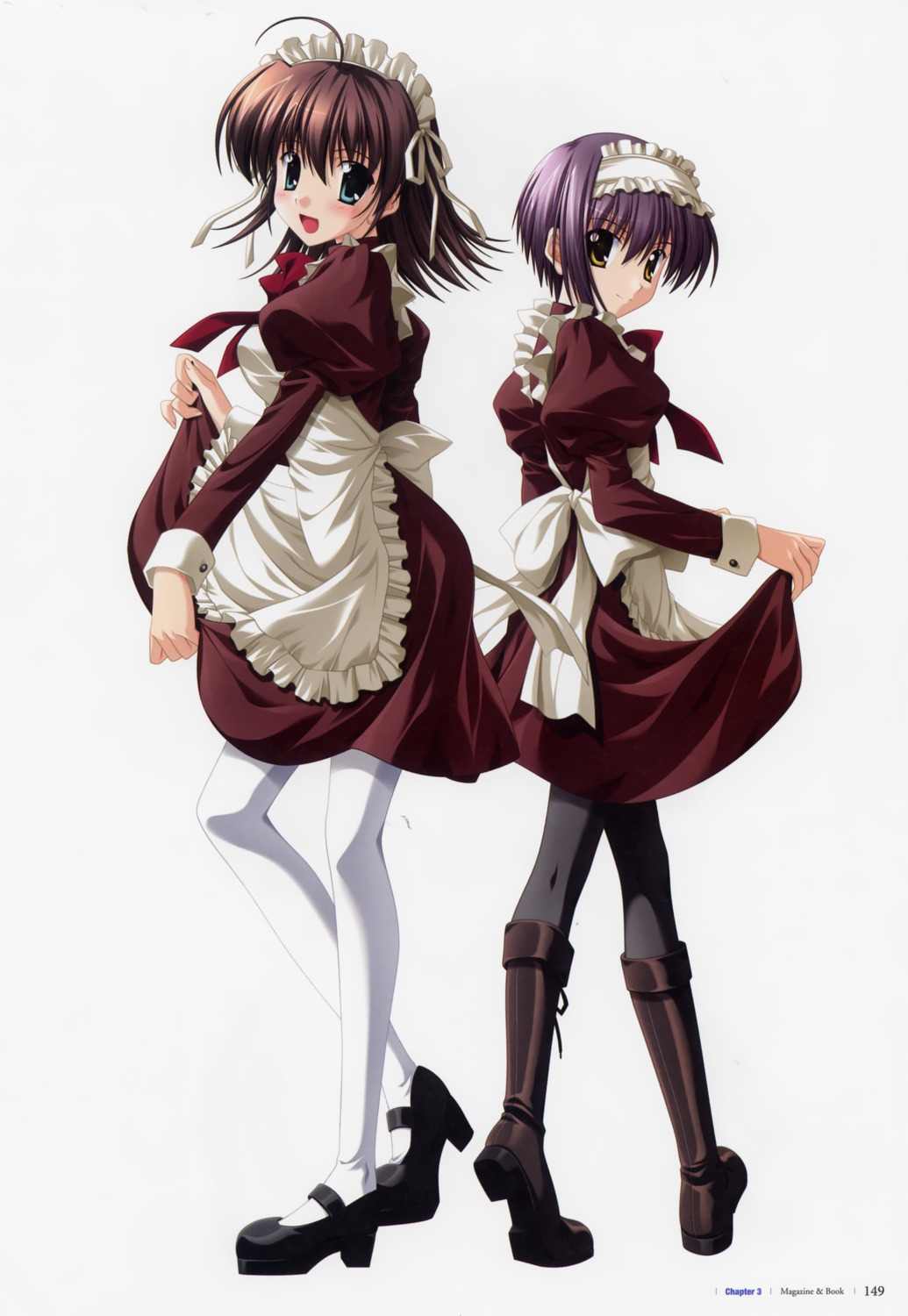 ef_~a_fairytale_of_the_two~, maid, miyamura_miyako, nanao_naru, pantyhose, shindou_kei, thighhighs
