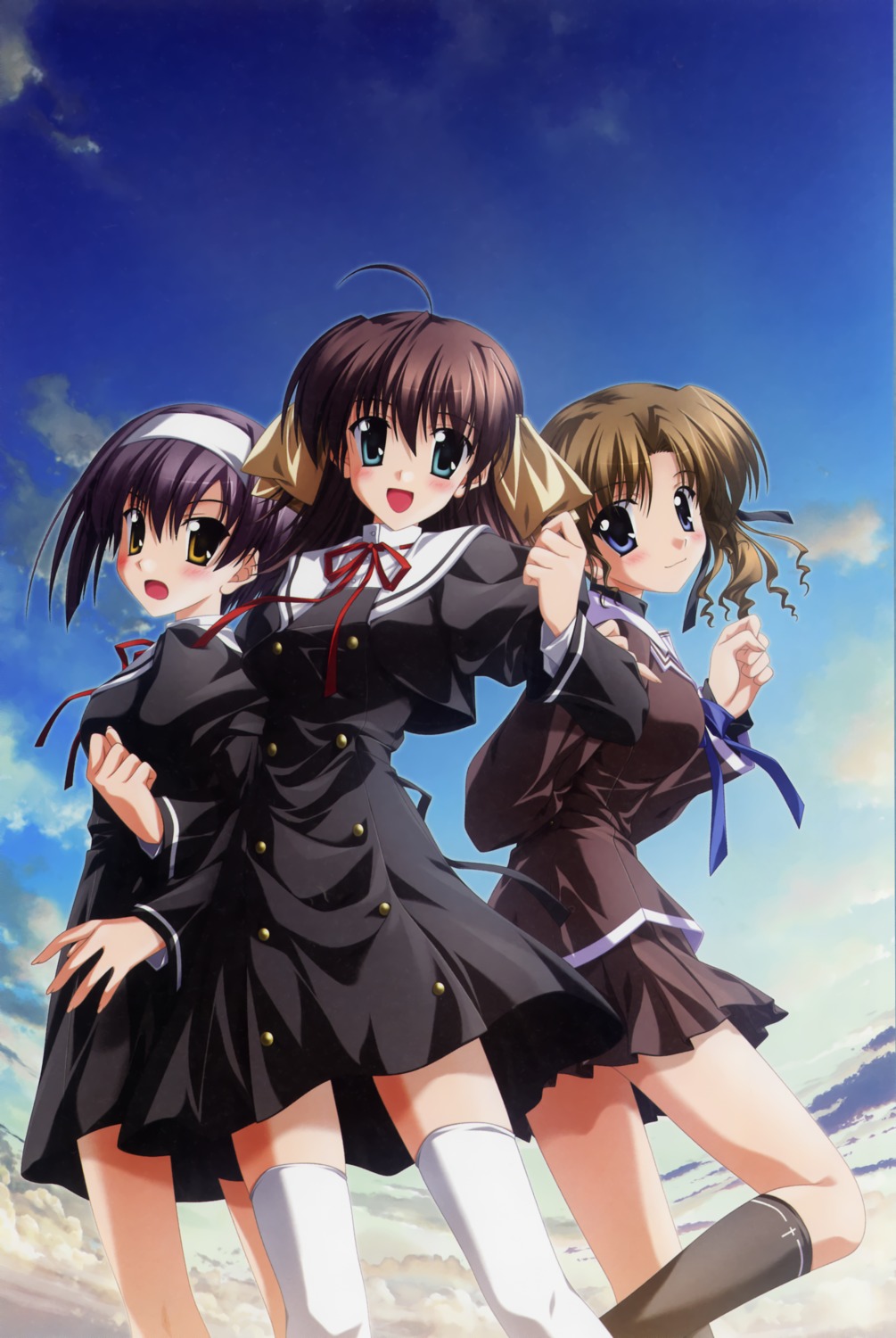 ef_~a_fairytale_of_the_two~, hayama_mizuki, miyamura_miyako, nanao_naru, seifuku, shindou_kei