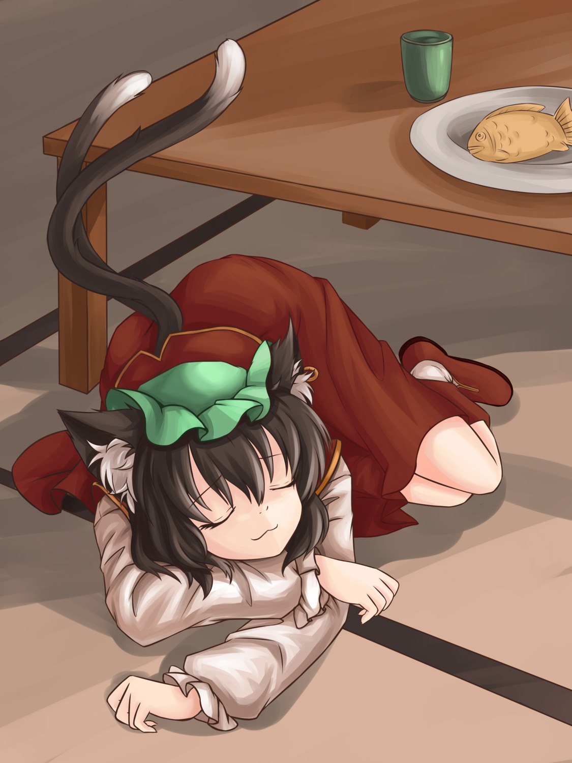 animal_ears, chen, nanairo, nekomimi, tail, touhou