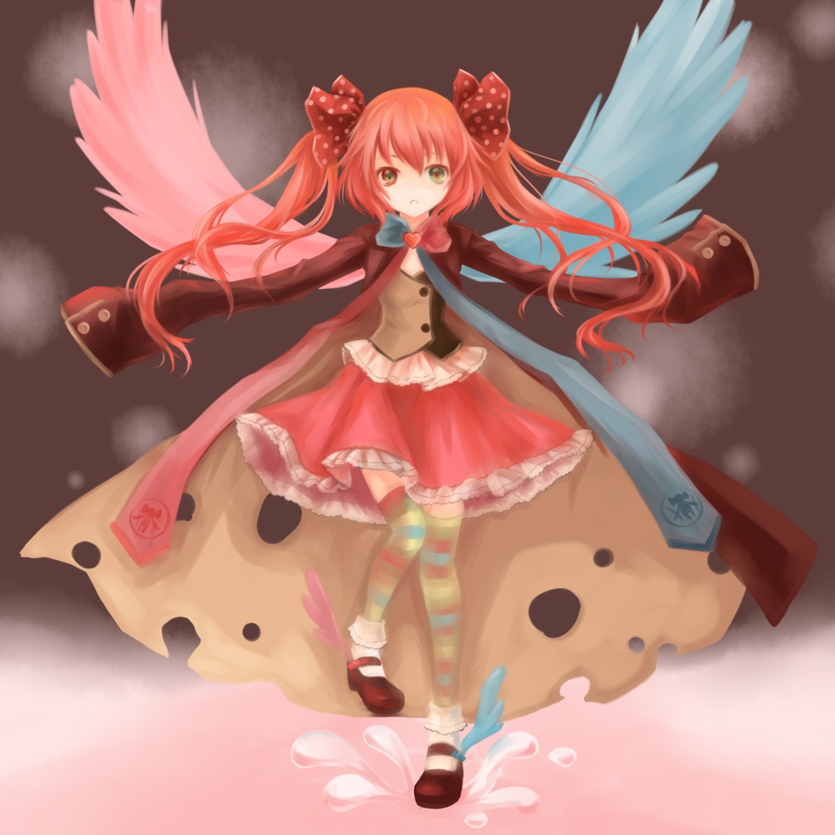 charlotte_(madomagi), mahou_shoujo_madoka_magica, nanairo, thighhighs, wings