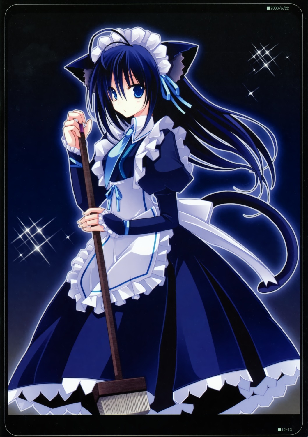 animal_ears, dress, kannon_ouji, maid, nekomimi, neuromancer., tail