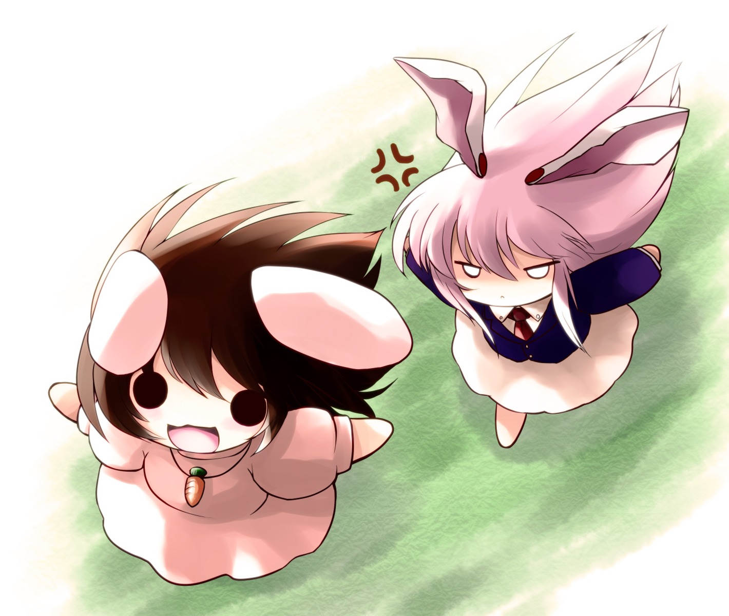 animal_ears, bunny_ears, chibi, inaba_tewi, reisen_udongein_inaba, touhou, yume_shokunin