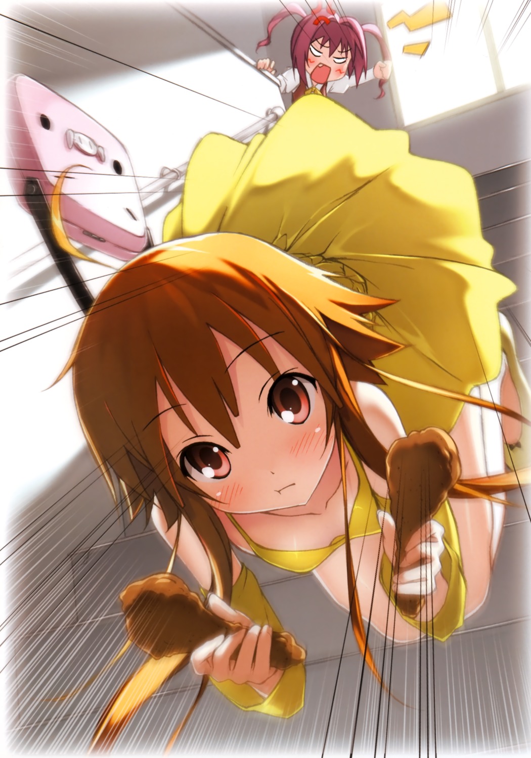 chibi, cleavage, dress, kantoku, kogamura_uril, sasao_mazel, seifuku, shinkyoku_soukai_polyphonica